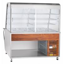 Холодильная витрина-прилавок ABAT ПВВ(Н)-70Т-С-01-НШ под дерево (ПРЕМЬЕР)